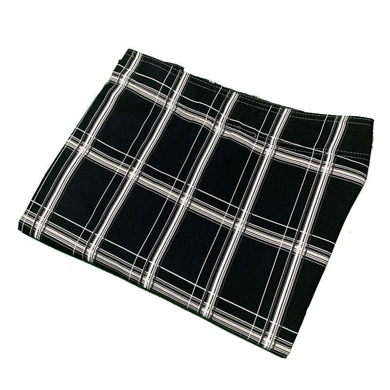 Checkered Black Athletic Surf Shorts