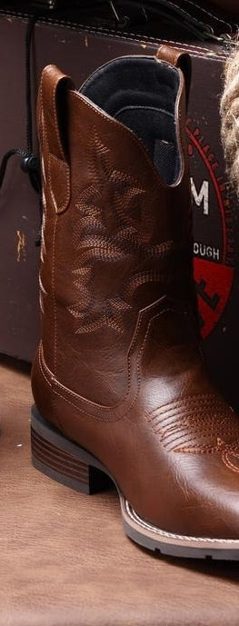 Men's Western Boots With Embroidered