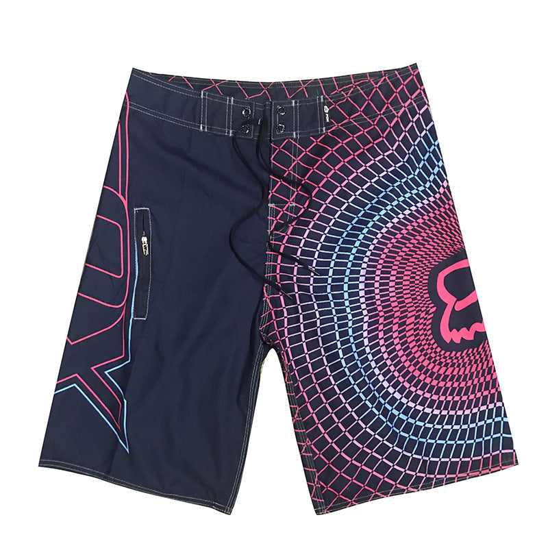 Checkered Black Athletic Surf Shorts