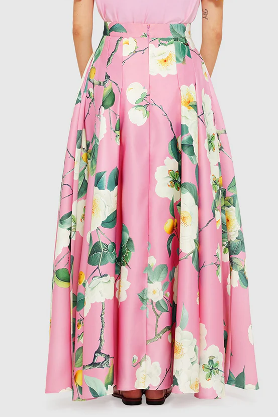 Fab Pink Floral Elegant Skirt