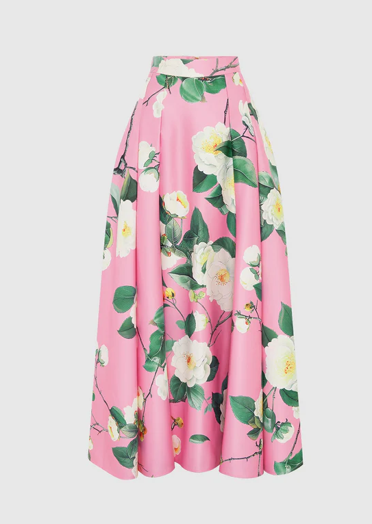 Fab Pink Floral Elegant Skirt
